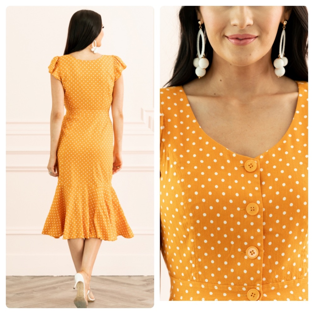 Rachel Parcell BUTTON DOWN MIDI DRESS - Picture 3 of 6